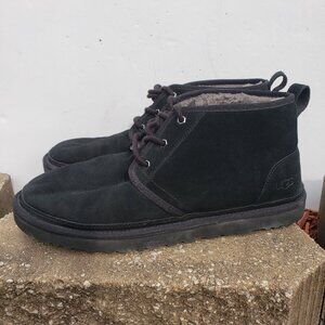 UGG 3236 Black Suede Lace Up Men's Chukka Ankle Boots 15